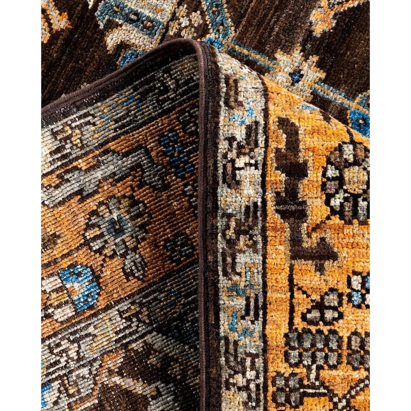 Serapi One-of-a-Kind Hand-Knotted Area Rug - Brown, 4' 0" x 5' 11" - 4' 0" x 5' 11"