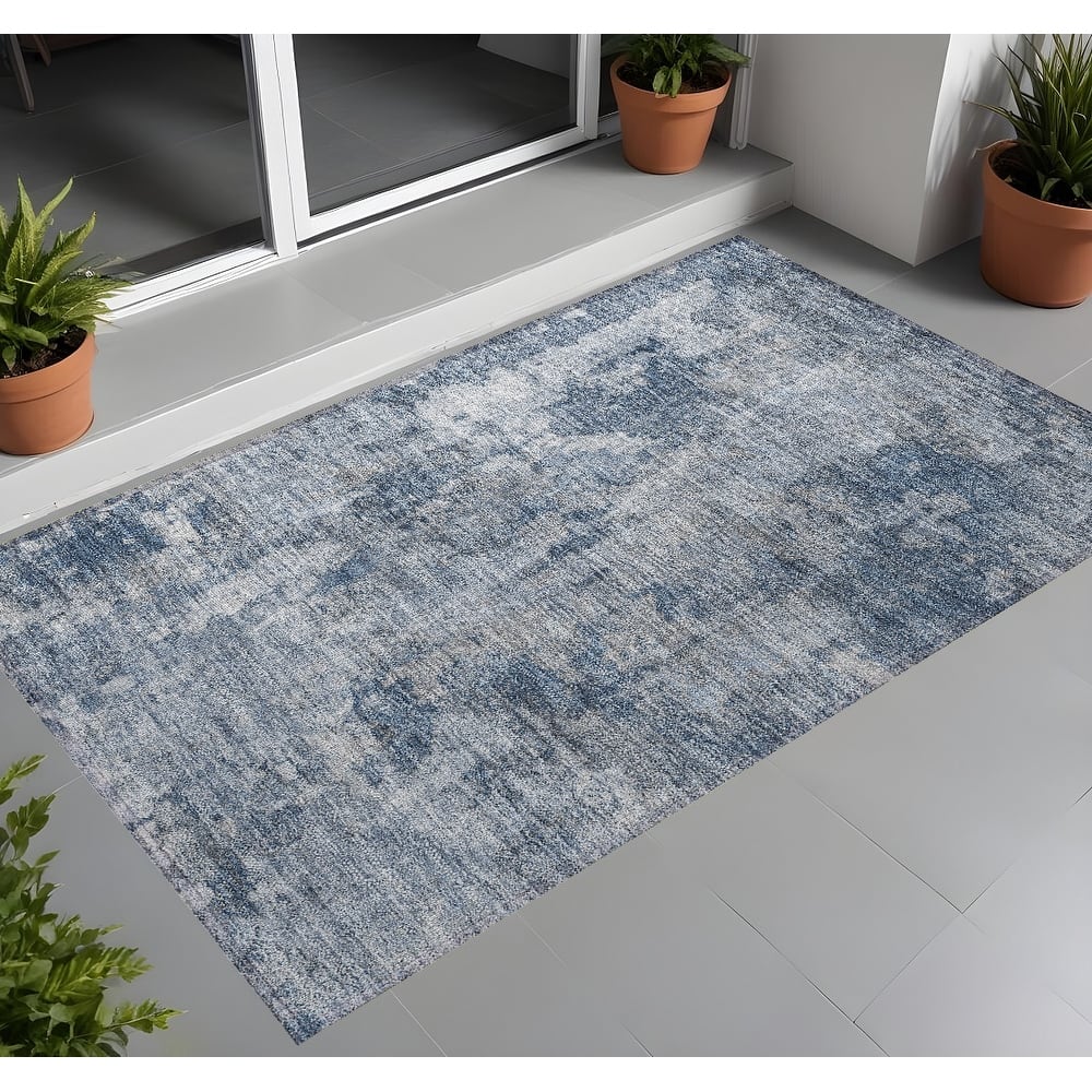 Dava Unique Abstract Weather Resistant Versatile Elegance Outdoor Rug