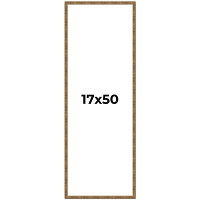 17x50 Frame Gold Kingsley Distressed Solid Wood Picture Frame Width