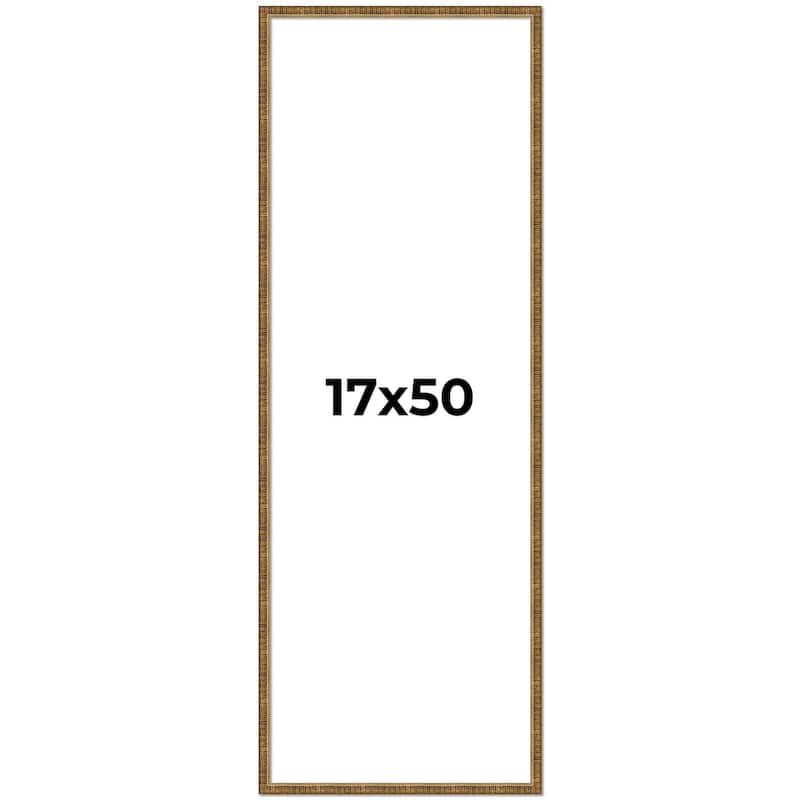 17x50 Frame Gold Solid Wood Picture Frame - Complete Modern Photo