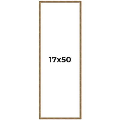 17x50 Frame Gold Solid Wood Picture Frame - Complete Modern Photo