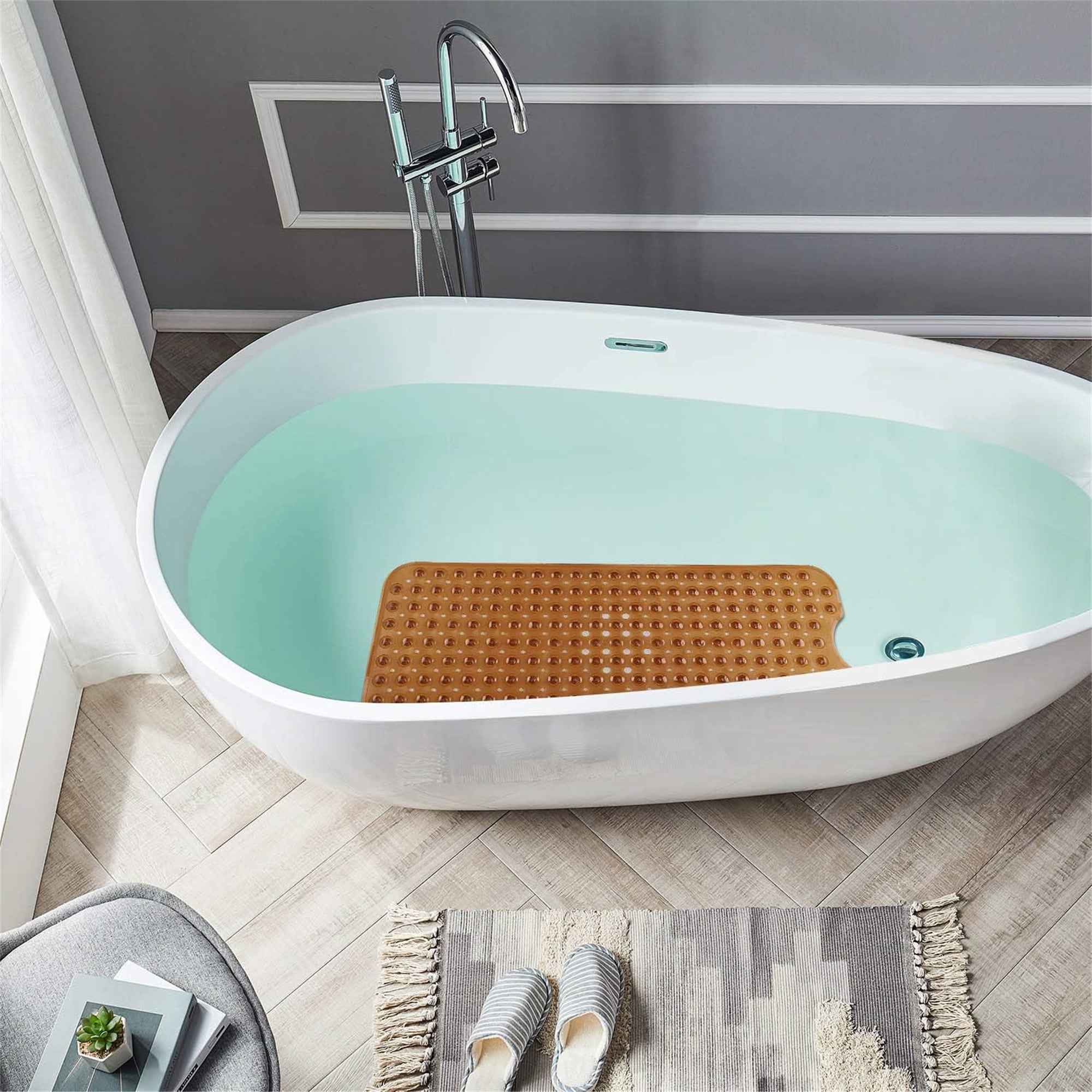 Bath Shower Tub Mat 39x15 Machine Washable Bathtub Mats with Drain Holes,  Suction Cups - On Sale - Bed Bath & Beyond - 29860626