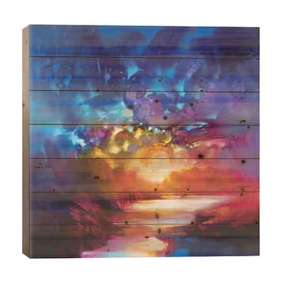 Liquid Light I Print On Wood by Scott Naismith - Multi-Color