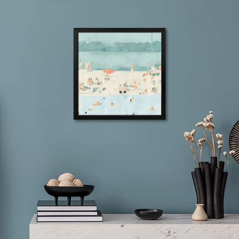 Sea Glass Sandbar II Premium Framed Poster by Emma Scarvey