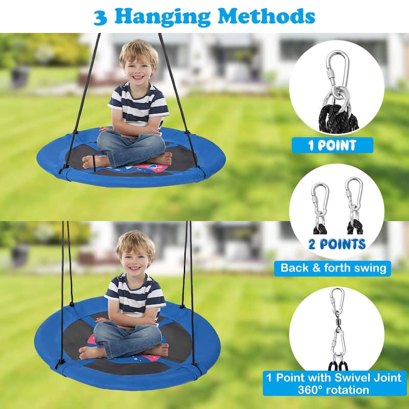 Goplus 40" Flying Saucer Tree Swing Indoor Outdoor Play Set Kids - See Details