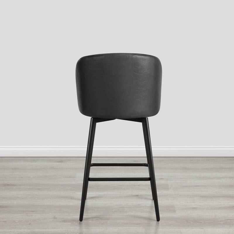 Charlotte Counter Height Swivel Barstool with Metal Legs Set