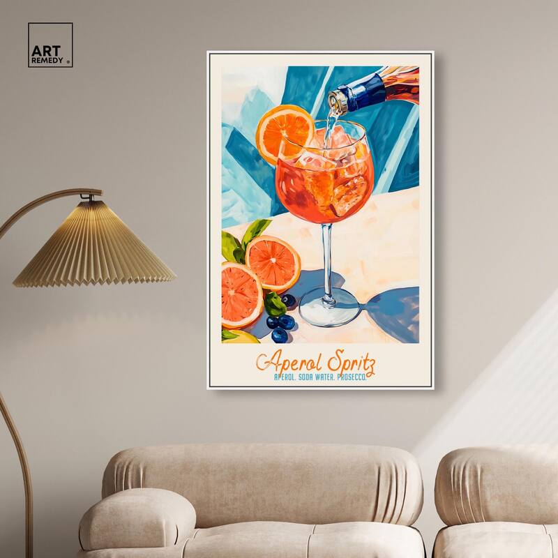 Aperol Spritz Recipe Poster Canvas by Art Remedy