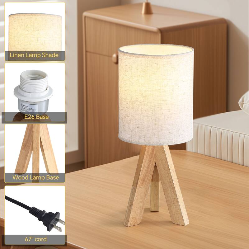 Sofucor 15 inch Table Lamp with LED Light and USB Ports