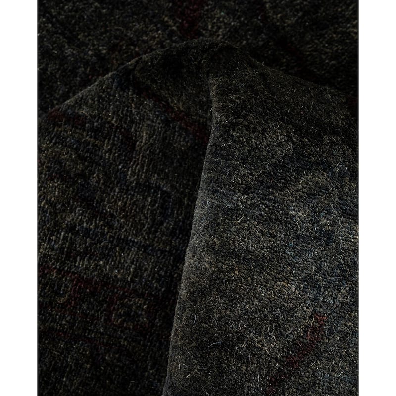 Overdyed One-of-a-Kind Hand-Knotted Area Rug - Gray - 4' 2" x 5' 10"