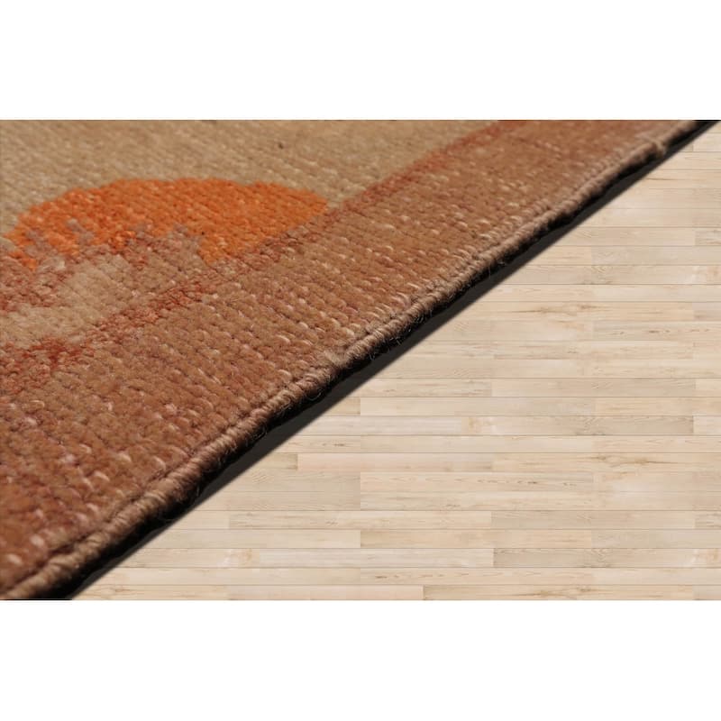 Hand Knotted Michaelian & Kohlberg Tan Tibetan Wool Oriental Area Rug - 9' 1'' x 11' 11''