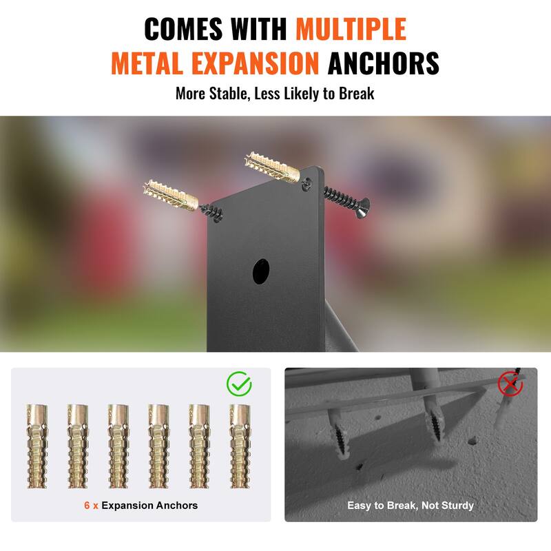Handrails for Outdoor Steps, Wall Mount Safety Railings for 1-3 Steps, Stair Handrail with Matte Black Finished,for Garden,Yard