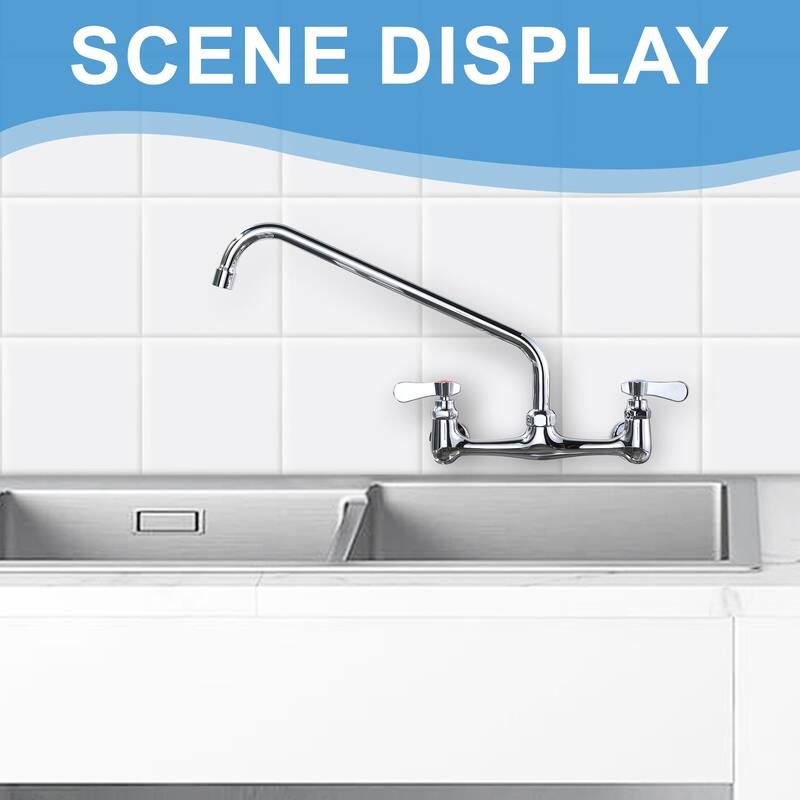 WOWOW Commercial Faucet Swivel Spout Replacement in Polished Chrome