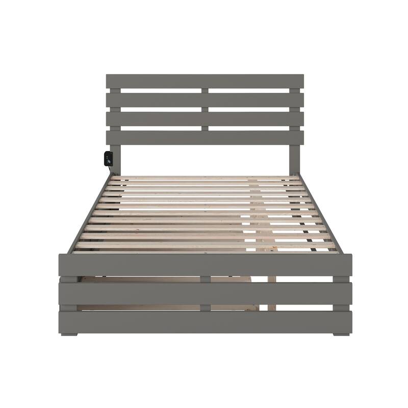 Oxford Bed with Footboard and USB Turbo Charger with Twin Trundle