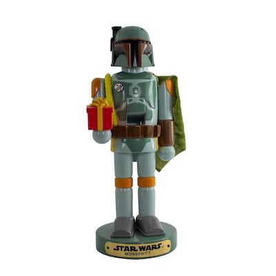 Kurt Adler 10-Inch Star Wars™ Boba Fett With Present Nutcracker