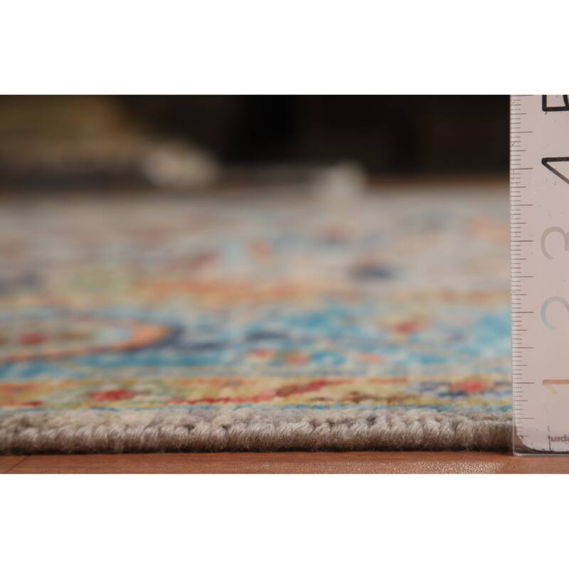 Hand Knotted Oriental 100% Wool Carpet Transitional All-Over Greys & Charcoal Oushak Area Rug - 12' 0'' X 9' 2''