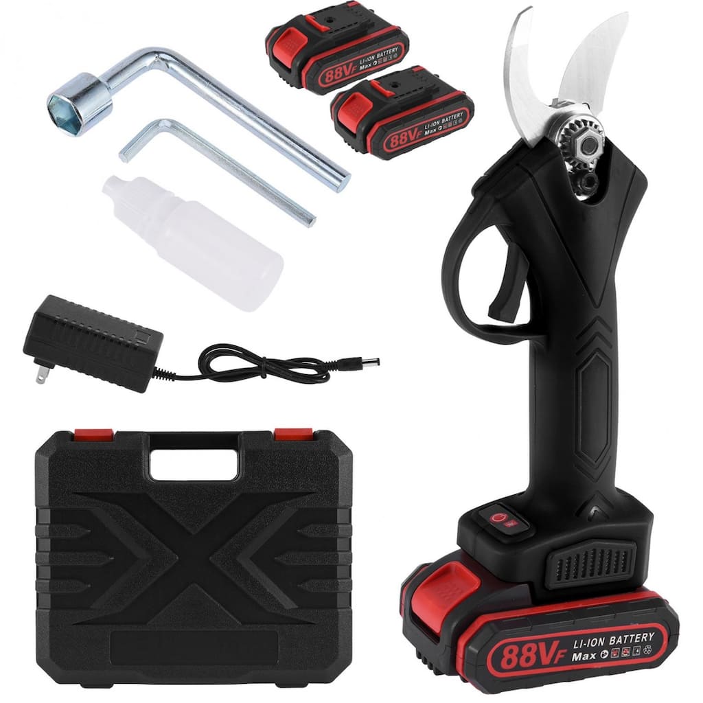 88V Cordless Electric Pruning Shears Secateur Rechargeable Branch Cutter Scissor