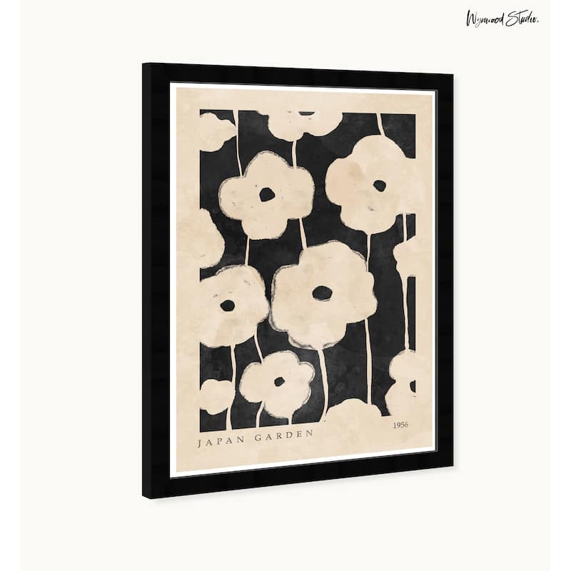 Wynwood Studio Blooming Flora Noir Framed Boho Minimalist Abstract Prints