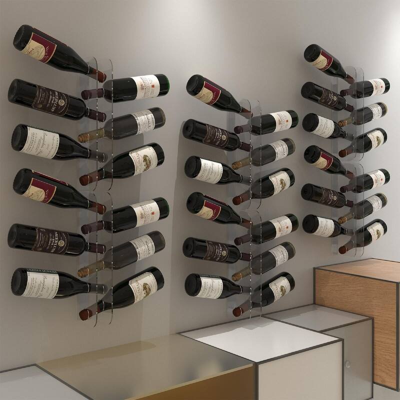 Wine Rack Wall Mounted - 15.75"D x 5.24"W x 2.17"H