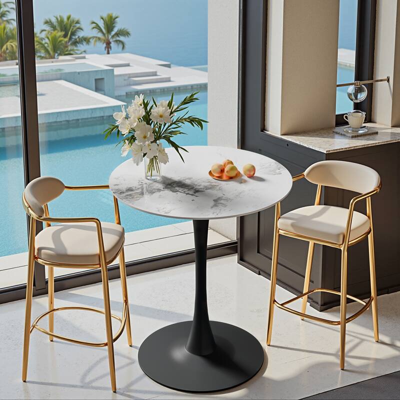 Flower Round Dining Table Modern Tulip Pedestal
