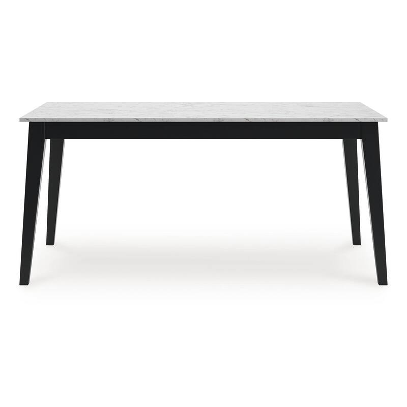 Signature Design by Ashley Jettaya Black/White Rectangular Dining Table - 66"W x 38"D x 30"H