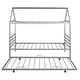 preview thumbnail 17 of 22, Twin Size Metal House Shape Platform Bed With Trundle,Kids Bed Design