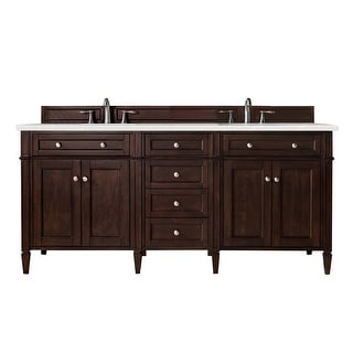 James Martin Vanities Brittany 72" Double Vanity, Burnished Mahogany