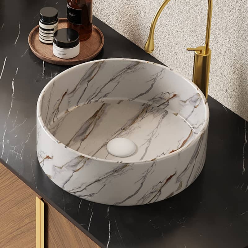 Wall Mounted Bathroom Vanity with Sintered Stone Countertop and Sink