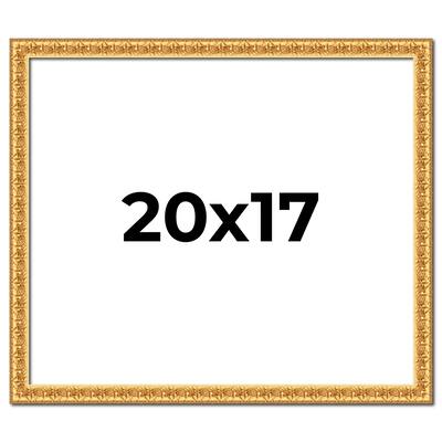 20x17 Frame Gold Real Wood Picture Frame Width 1 inches | Interior