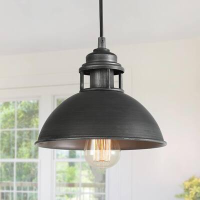 The Gray Barn Modern Farmhouse 1-Light Dome Pendant Industrial Kitchen Island Light - D9" x H7.3"