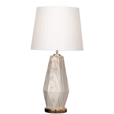 Urban Designs Off-White Glazed Ceramic Diamond-Shape Accent Table