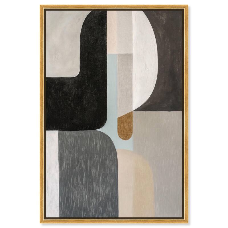 Interlocking Segments III Canvas by Art Remedy - 20" x 30" - Gold