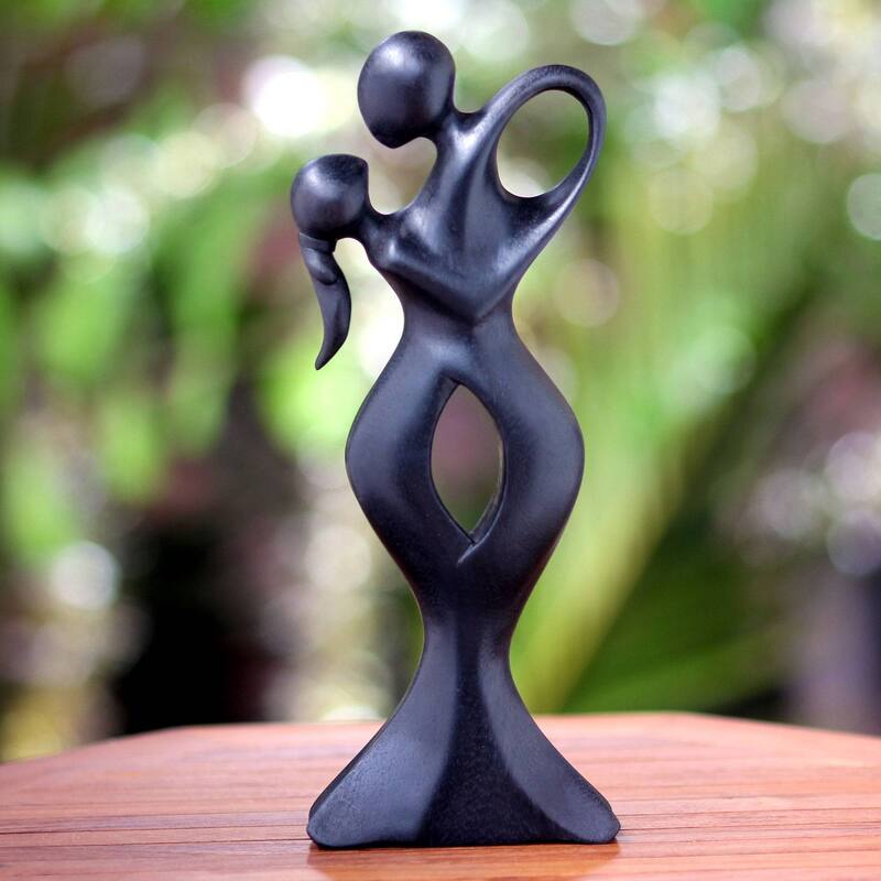 NOVICA Handmade Soul Embrace Art Sculpture (Indonesia) - 30.5 cm H x 11.5 cm W x 4 cm D