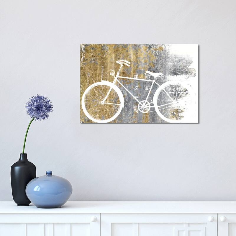 iCanvas "Gilded Bicycle" by Wild Apple Portfolio Canvas Print - 12x18x1.5