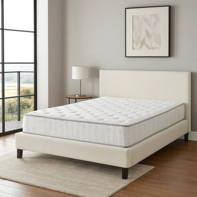 Irya 9 Inch King Size Mattress, Non Woven Soft Polyester, Pocket Coiling