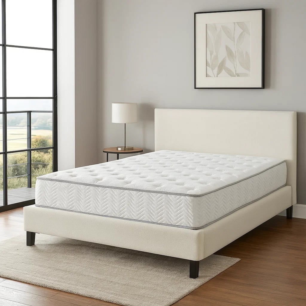 Irya 9 Inch King Size Mattress, Non Woven Soft Polyester, Pocket Coiling