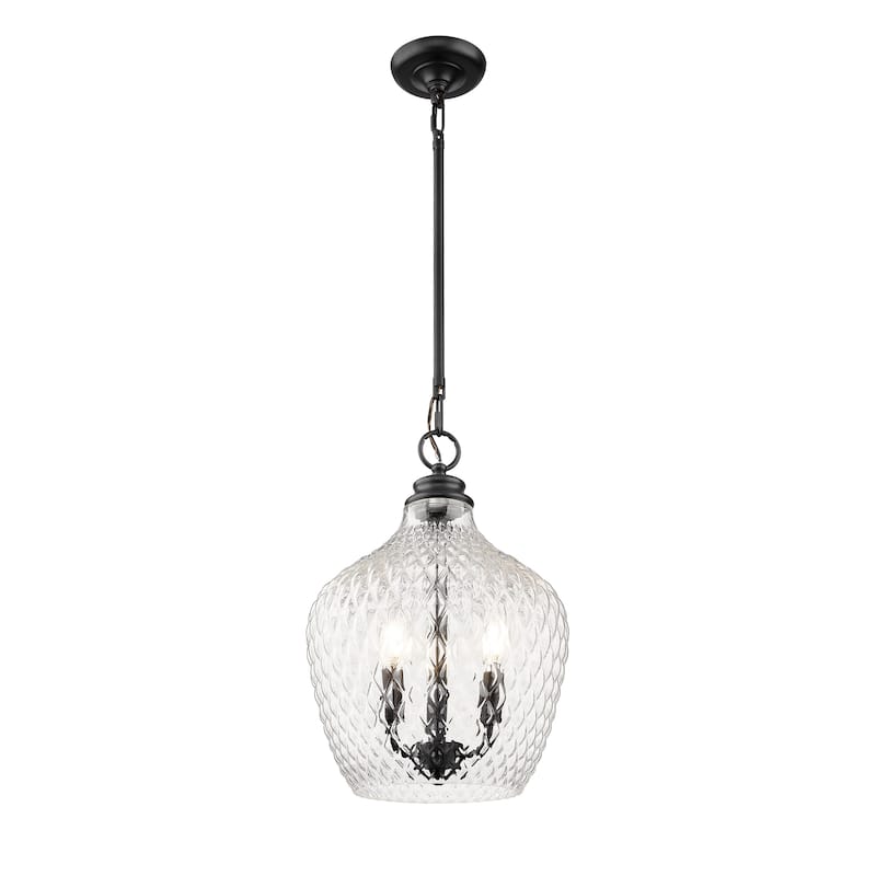 Golden Lighting Adeline 3-light Pendant in Matte Black - 3 Light Pendant