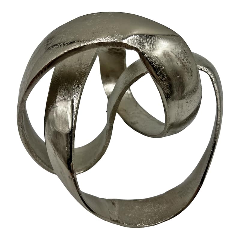 8 Inch Wide Decorative Handmade Aluminum Abstract Sculpture - 8 x 8 x 7 in