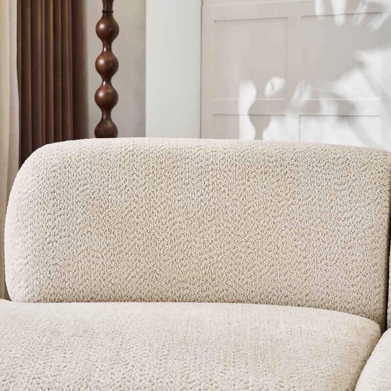 Christopher Knight Home - 110-Inch Cloud Moderne Upholstered Curved Modular Sectional Sofa Boucle Armless