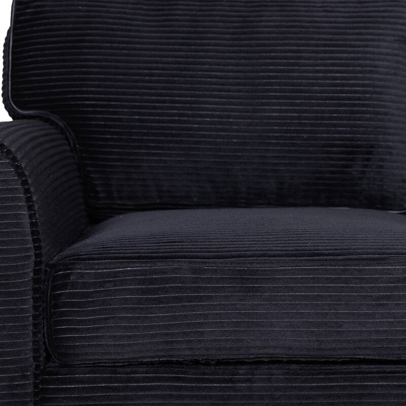 Modern 2-Seater Sofa,Padded Armrests