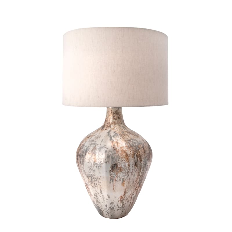 Nuloom 30" Wende Glass Vase Cotton Shade Table Lamp - 17"W x 17"D x 30"H