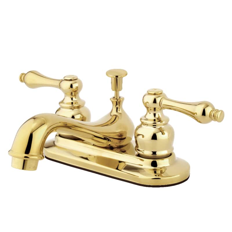 Kingston Brass Restoration 4 in. Centerset Bathroom Faucet - Polished Brass