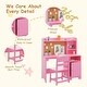 preview thumbnail 8 of 10, Kids Study Desk & Chair Set with Storage, Ergonomic Learning Table with Bookshelf for Ages 3–8