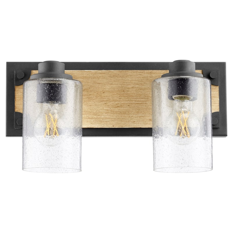 Quorum International 15" Wide Bathroom Vanity Light - Noir / Driftwood
