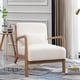 preview thumbnail 137 of 142, Aston Modern Solid wood Accent Chair for Living Room Single - White Teddy