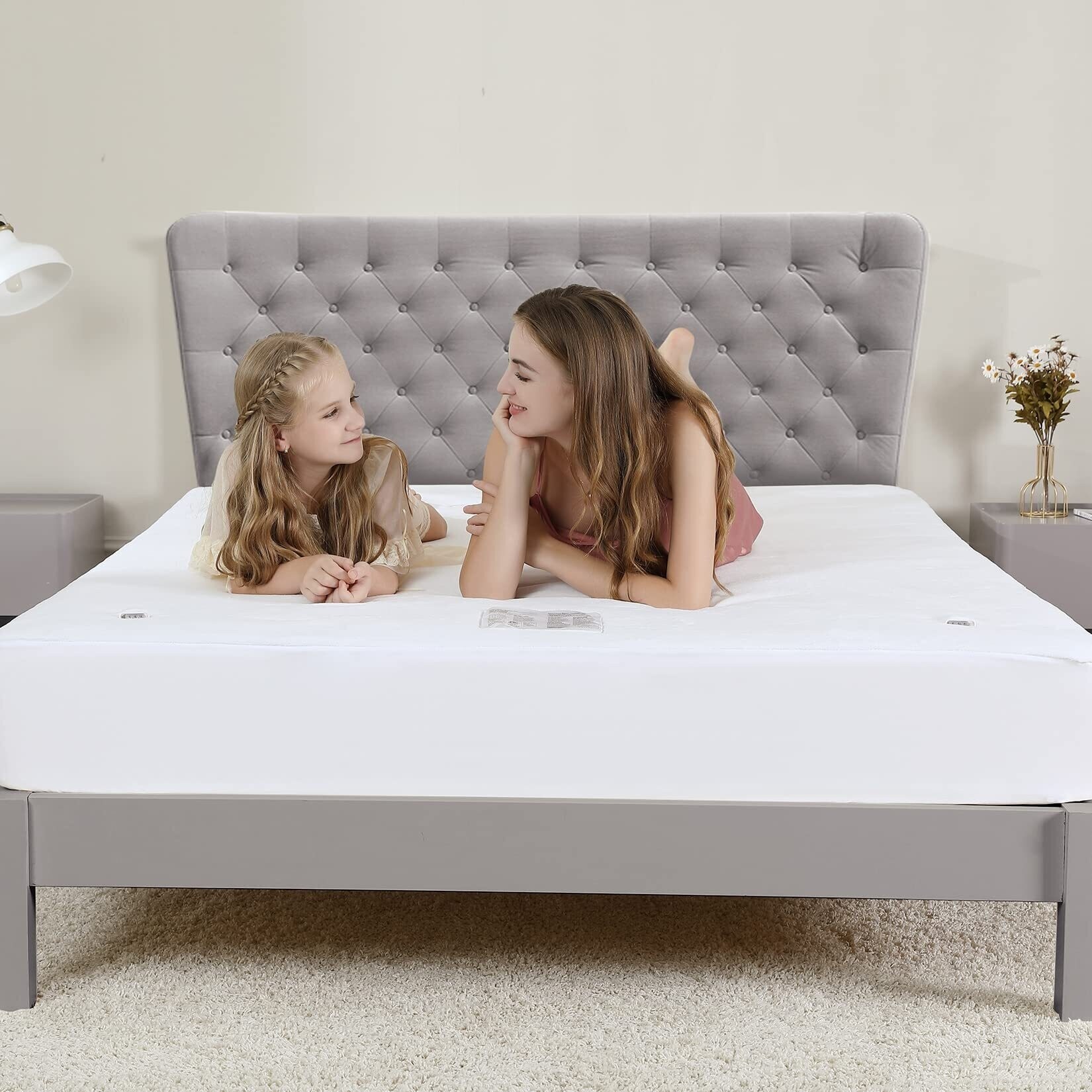 Heated Mattress Pad Queen Size 5 Fast Heating Levels 10 Hours Auto Off Quilted Twin