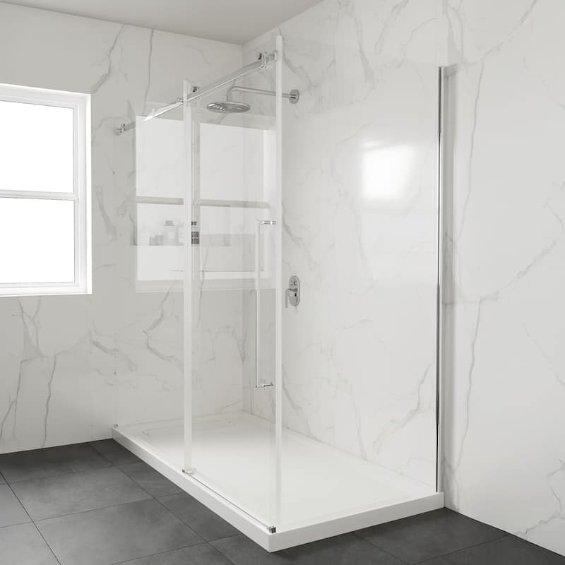 OVE DECORS Adena White Shower Base 60x36 in white