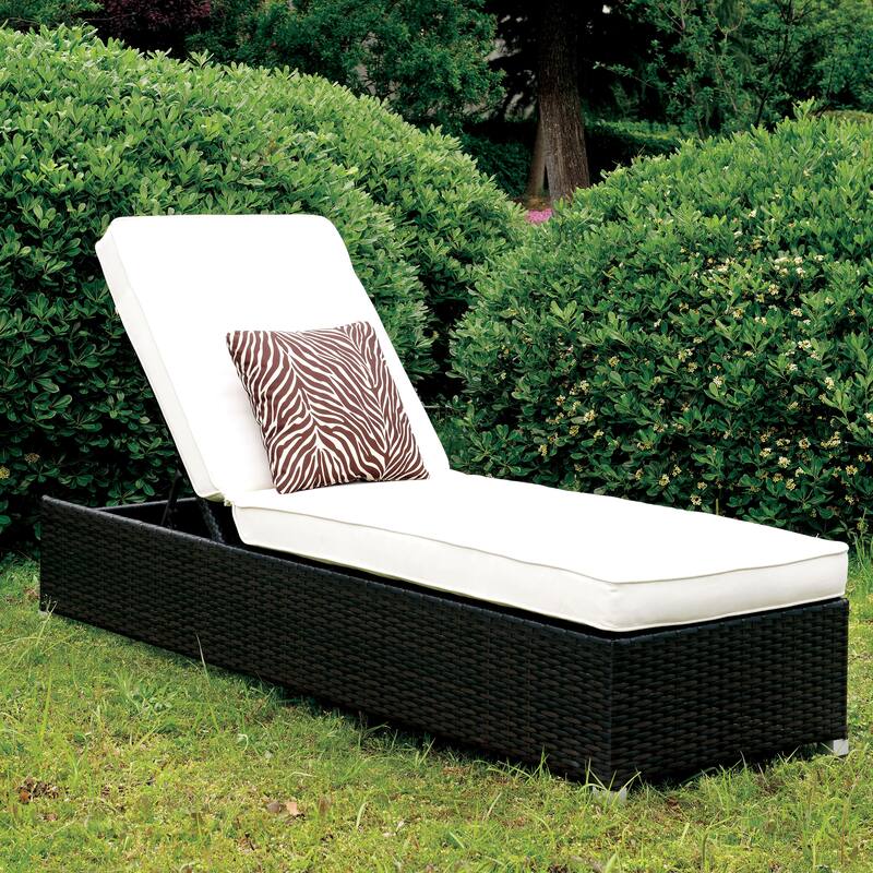 Cyd Contemporary Fabric Adjustable Chaise Lounge by Furniture of America