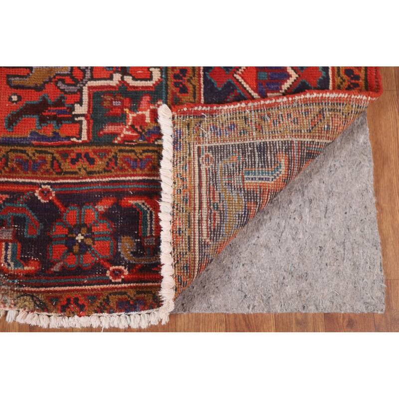 Hand Knotted Oriental 100% Wool Carpet Traditional Medallion Red Heriz Area Rug - 12' 3'' X 8' 4''