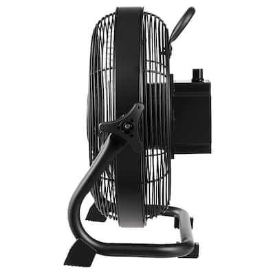 10-Inch Rechargeable Fan with Aluminum Blades and Stepless Speed Control for Home and Outdoors - 13.8 x 7.8 x 13.4 in