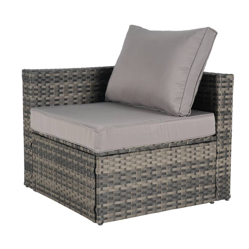 8 Piece Outdoor Patio Sofa Set,Sectional Wicker Patio Conversation Set - N/A
